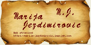 Marija Jezdimirović vizit kartica